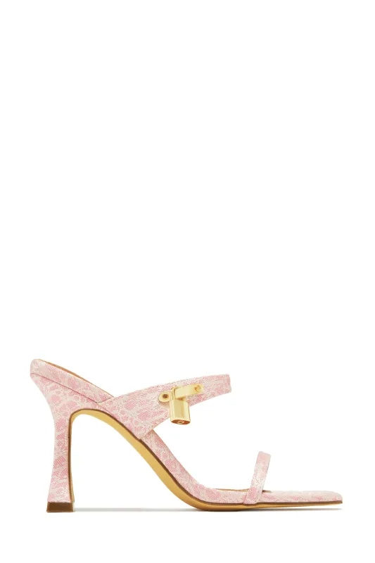 Danya Single Sole Mule Heels - Pink sold by Miss Lola