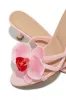 Alyssa Rosette Mid Heel Mules - Pink sold by Miss Lola