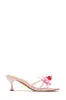 Alyssa Rosette Mid Heel Mules - Pink sold by Miss Lola