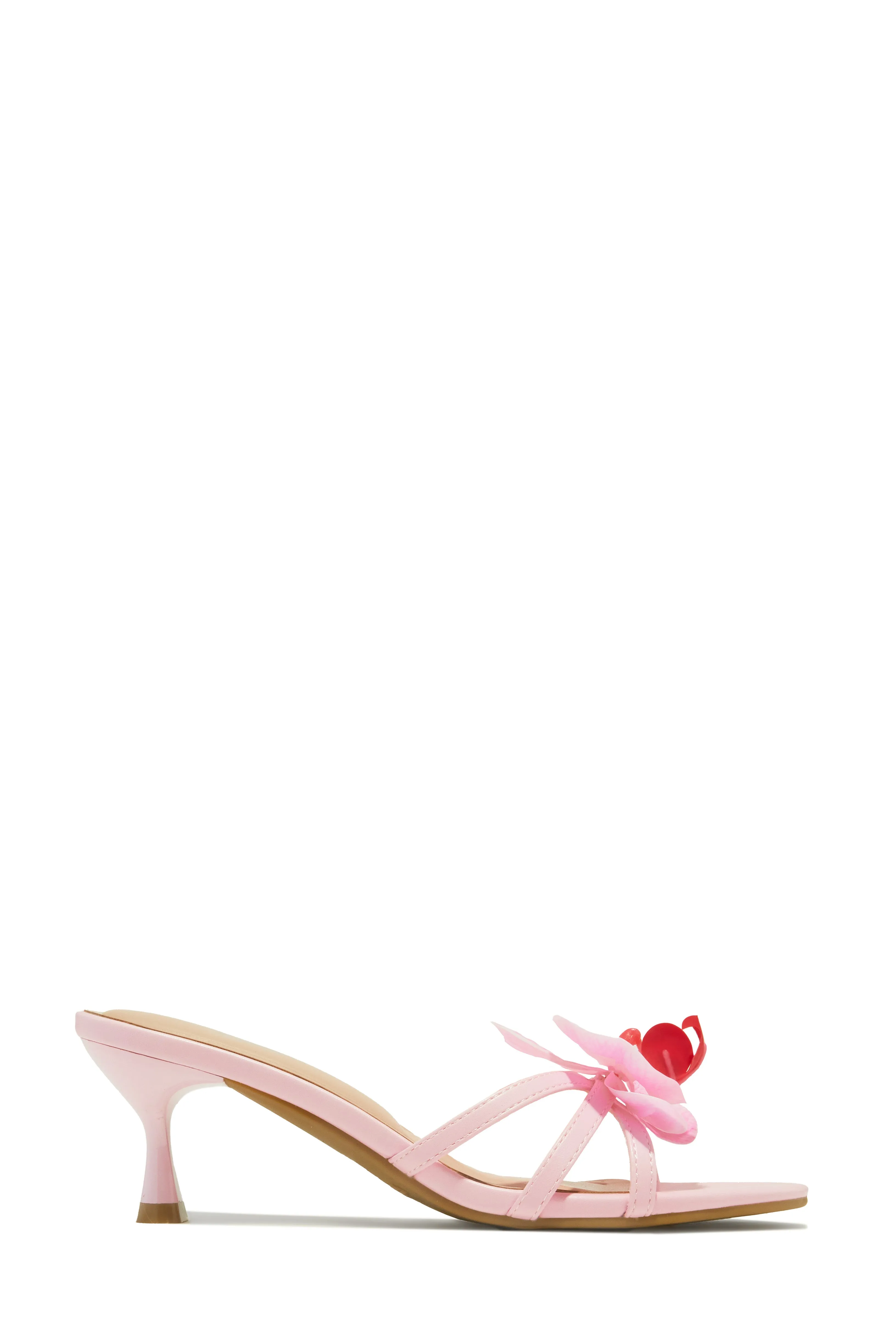 Alyssa Rosette Mid Heel Mules - Pink sold by Miss Lola product image thumbnail 5