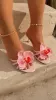 Alyssa Rosette Mid Heel Mules - Pink sold by Miss Lola