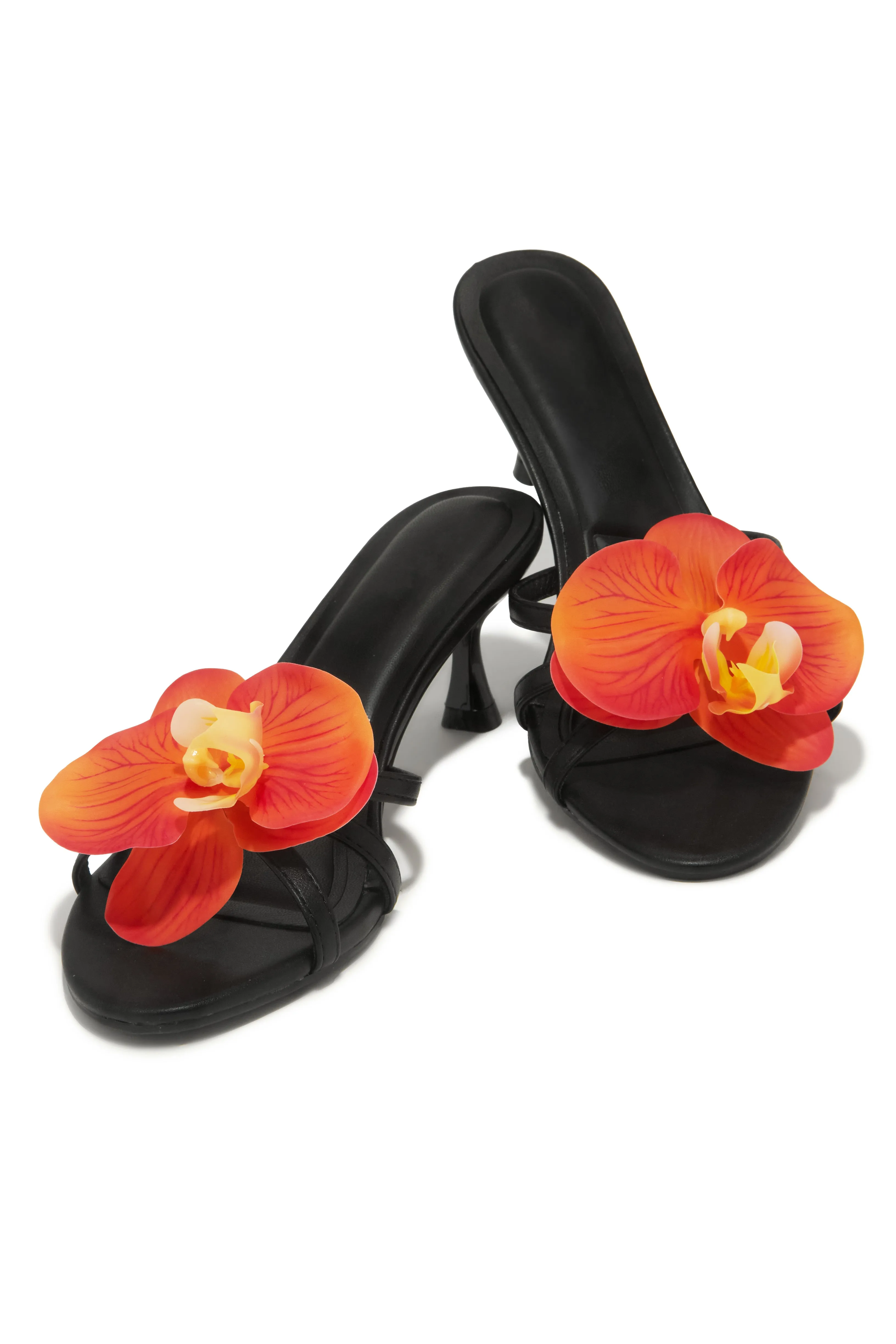 Alyssa Rosette Mid Heel Mules - Black sold by Miss Lola product image thumbnail 5