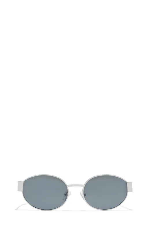 She's A Cool Girl Sunglasses - Silver Black sold by Miss Lola