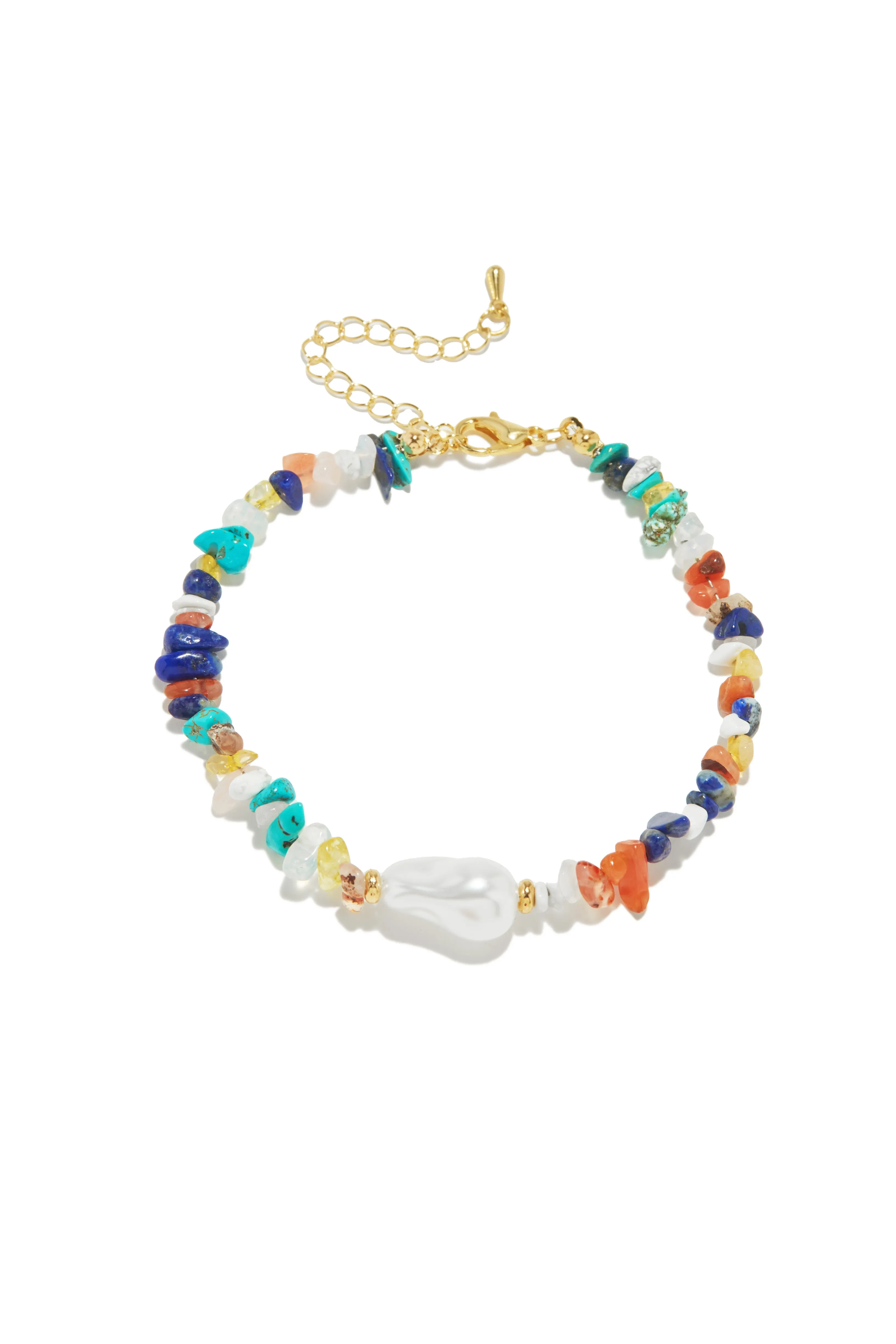 Halia Beaded Anklet - Multi sold by Miss Lola