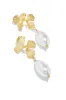 Josette Floral Dangle Earring - Gold sold by Miss Lola