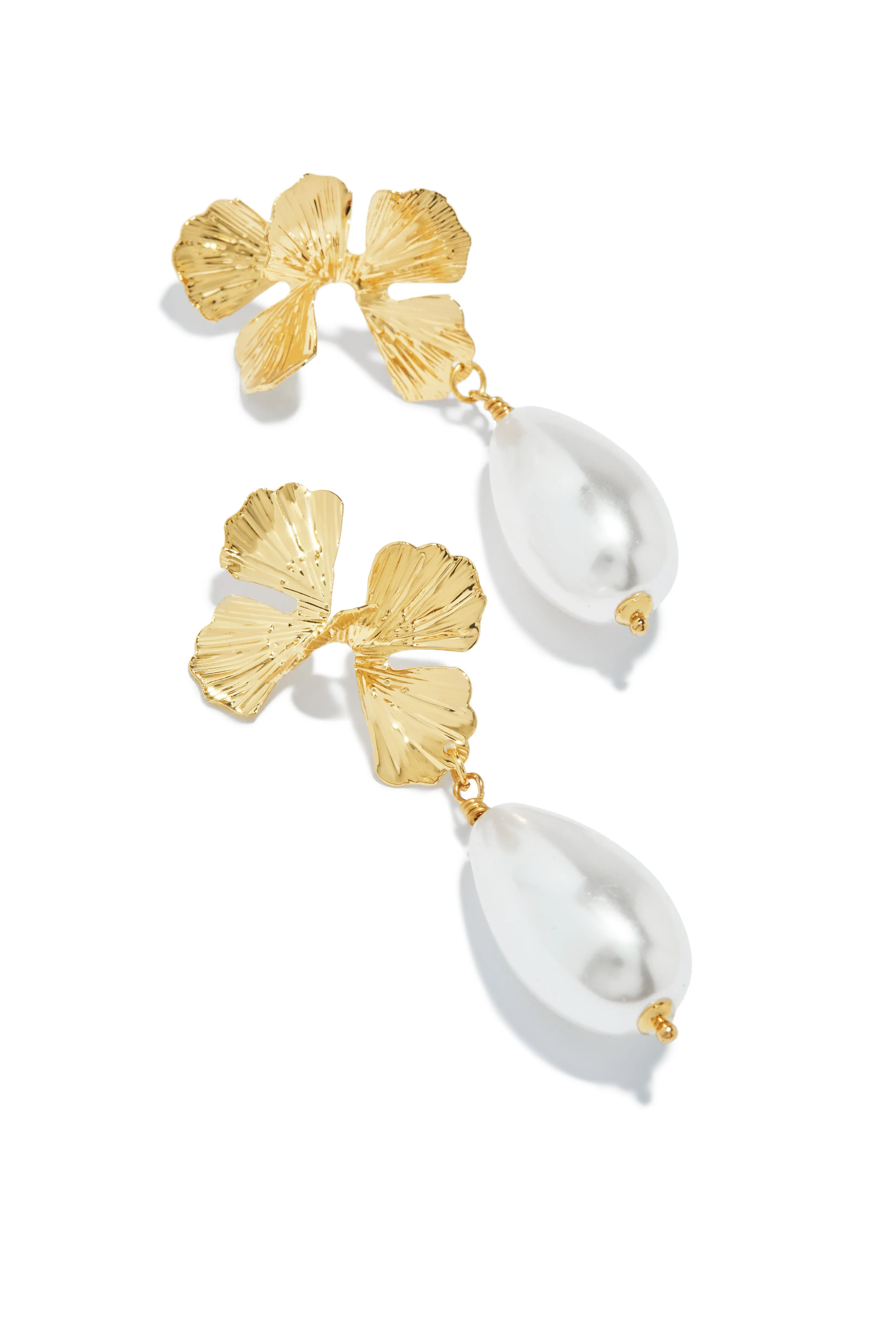 Josette Floral Dangle Earring - Gold sold by Miss Lola product image thumbnail 2