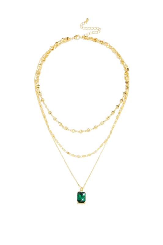 Esmeralda Layered Necklace - Gold sold by Miss Lola