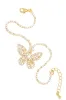 Summer Fantasy CZ Butterfly Anklet - Gold sold by Miss Lola