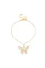 Summer Fantasy CZ Butterfly Anklet - Gold sold by Miss Lola