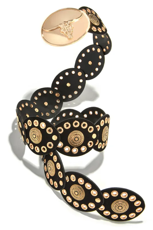 Yellowstone Statement Belt - Black Gold sold by Miss Lola