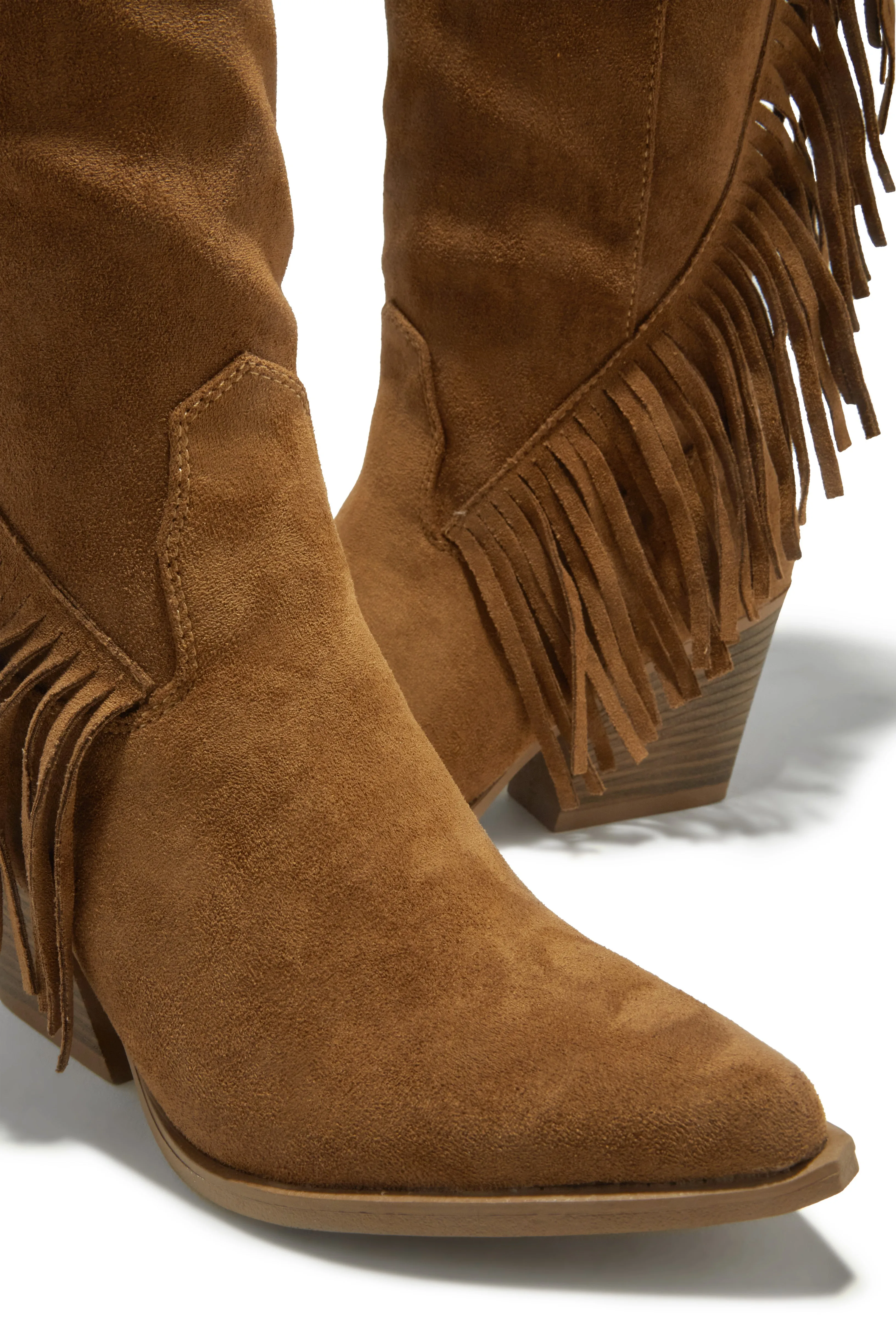 Imala Fringe Cowgirl Boots - Tan sold by Miss Lola product image thumbnail 2