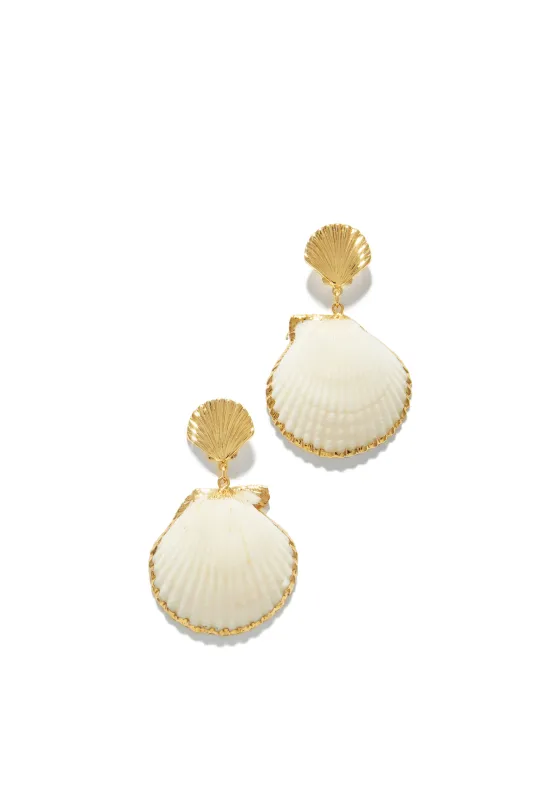 Jasmine Statement Floral Earring - White sold by Miss Lola