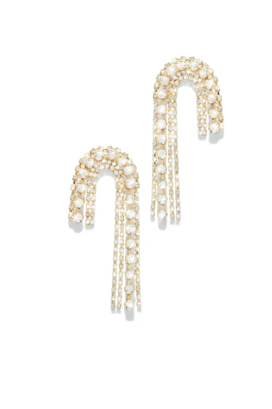Thalassa Embellished Statement Earring - Gold sold by Miss Lola