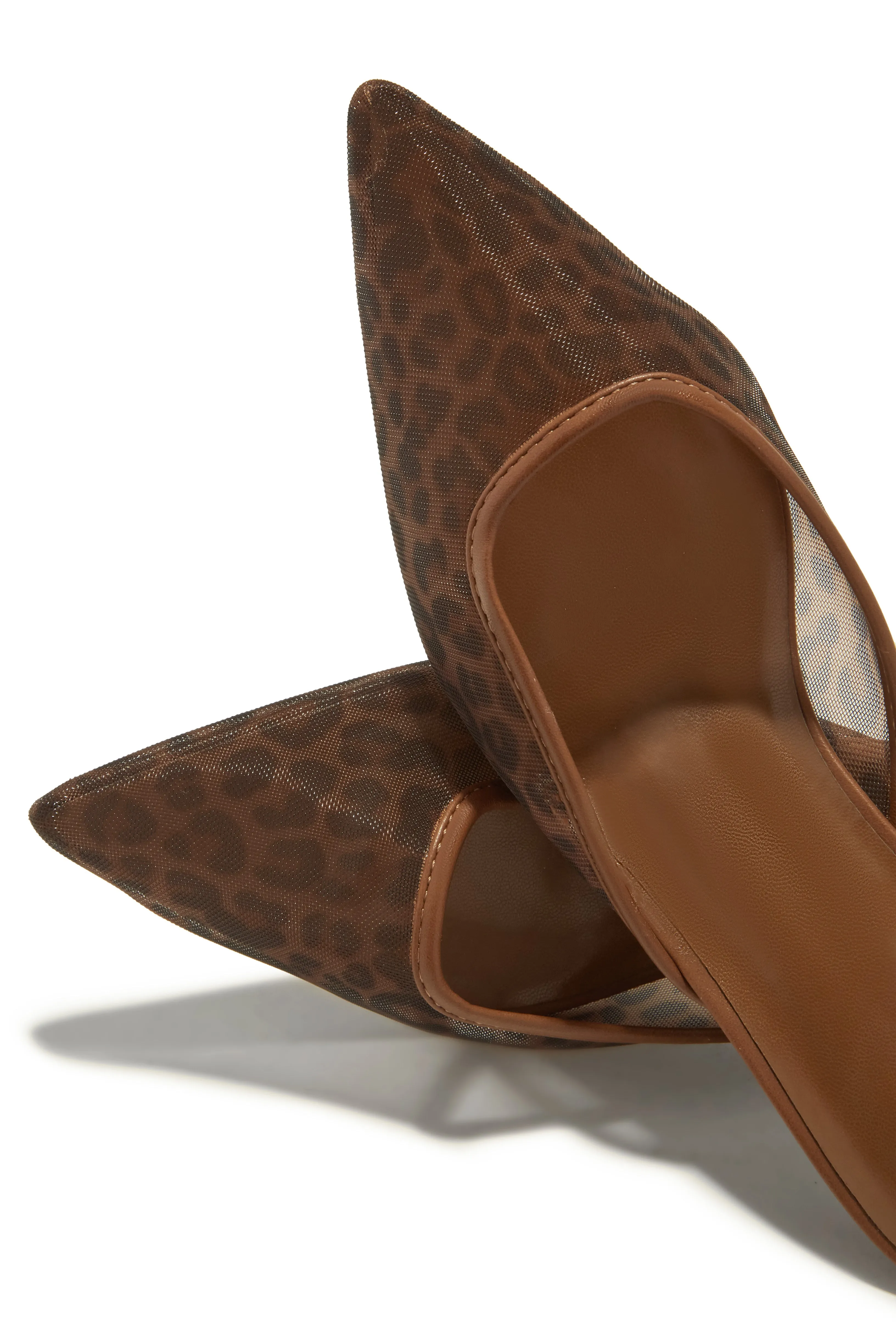 Brienne Mid Heel Mule Pumps - Leopard sold by Miss Lola product image thumbnail 2
