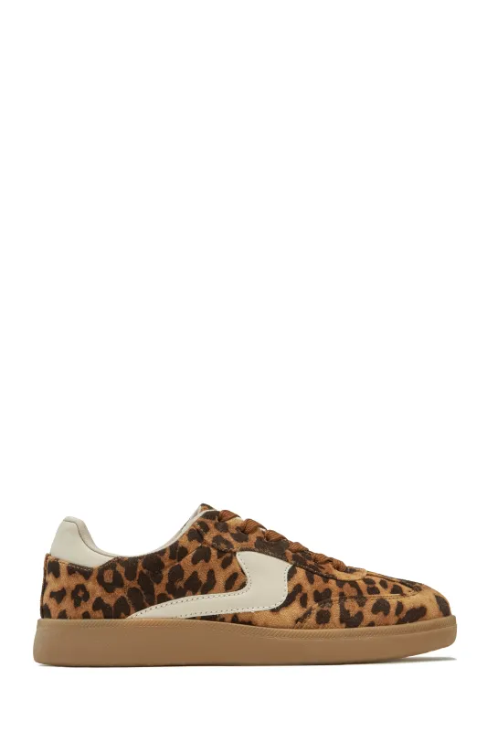 Piper Lace Up Sneakers - Leopard sold by Miss Lola