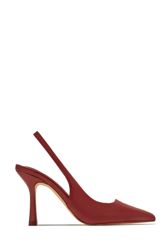 Alisson Slingback Pumps - Cherry sold by Miss Lola