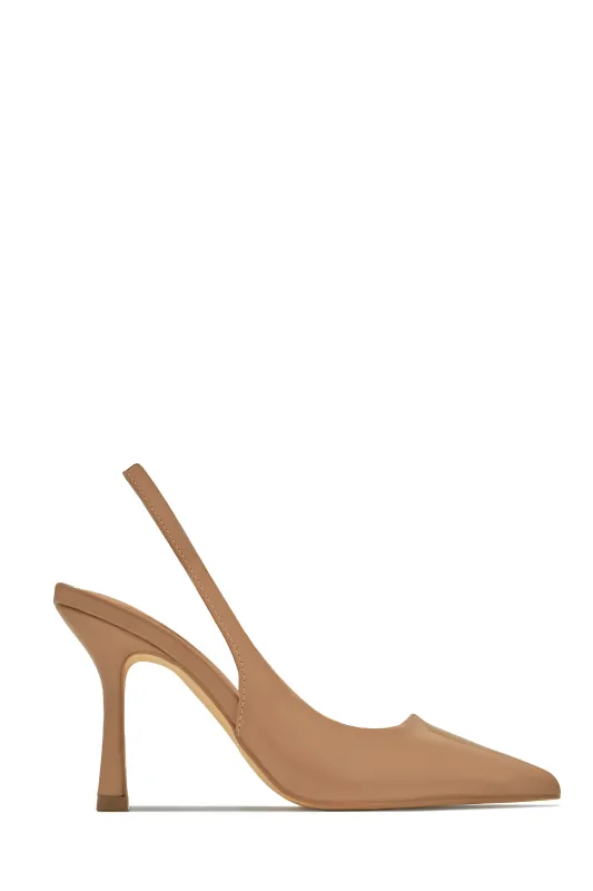 Alisson Slingback Pumps - Dark Nude sold by Miss Lola