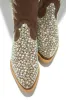 Frankie Embellished Cowgirl Boots - Brown sold by Miss Lola