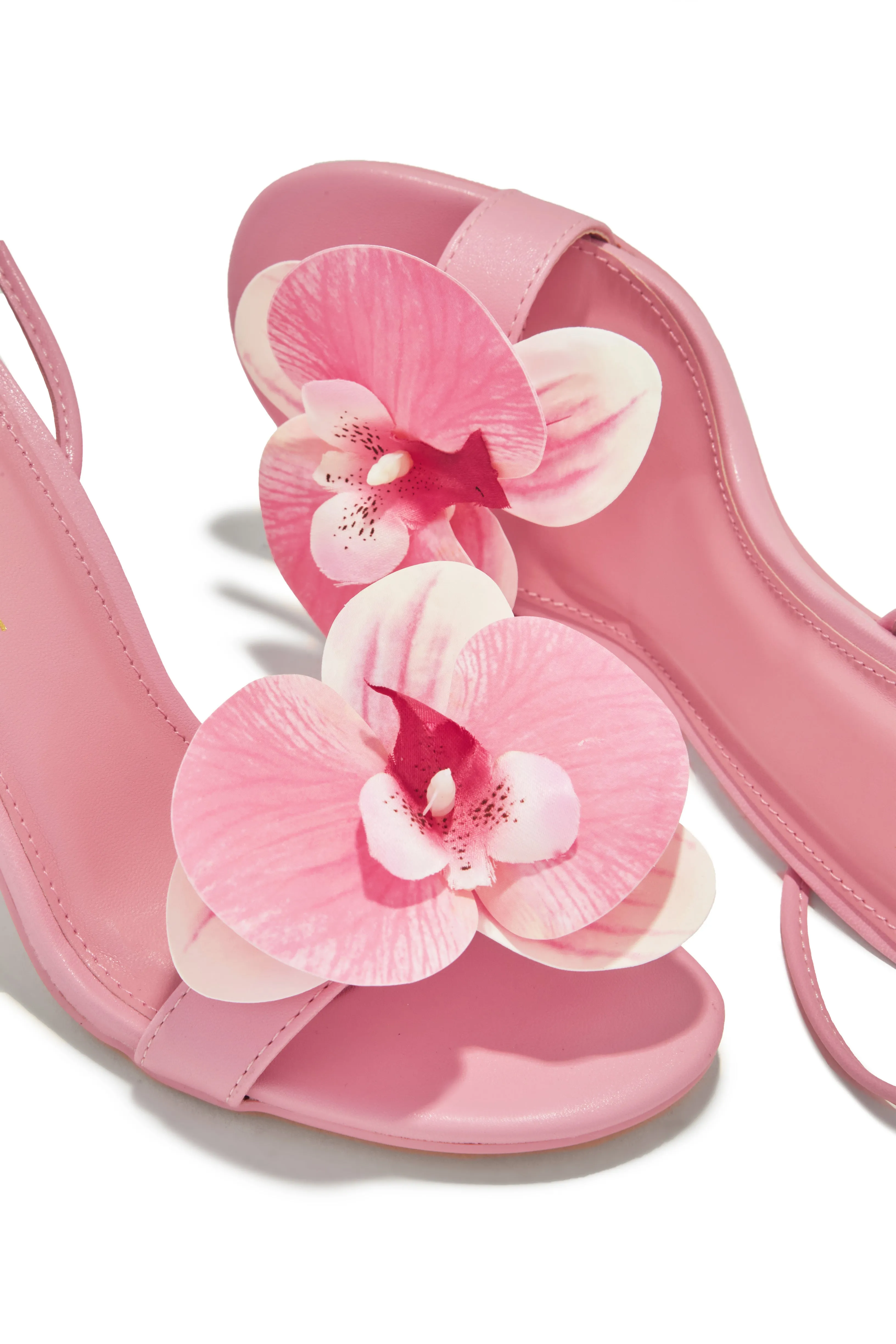 Vacay Getaway Lace Up Single Sole Heels - Pink sold by Miss Lola product image thumbnail 2