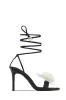 Vacay Getaway Lace Up Single Sole Heels - Black sold by Miss Lola