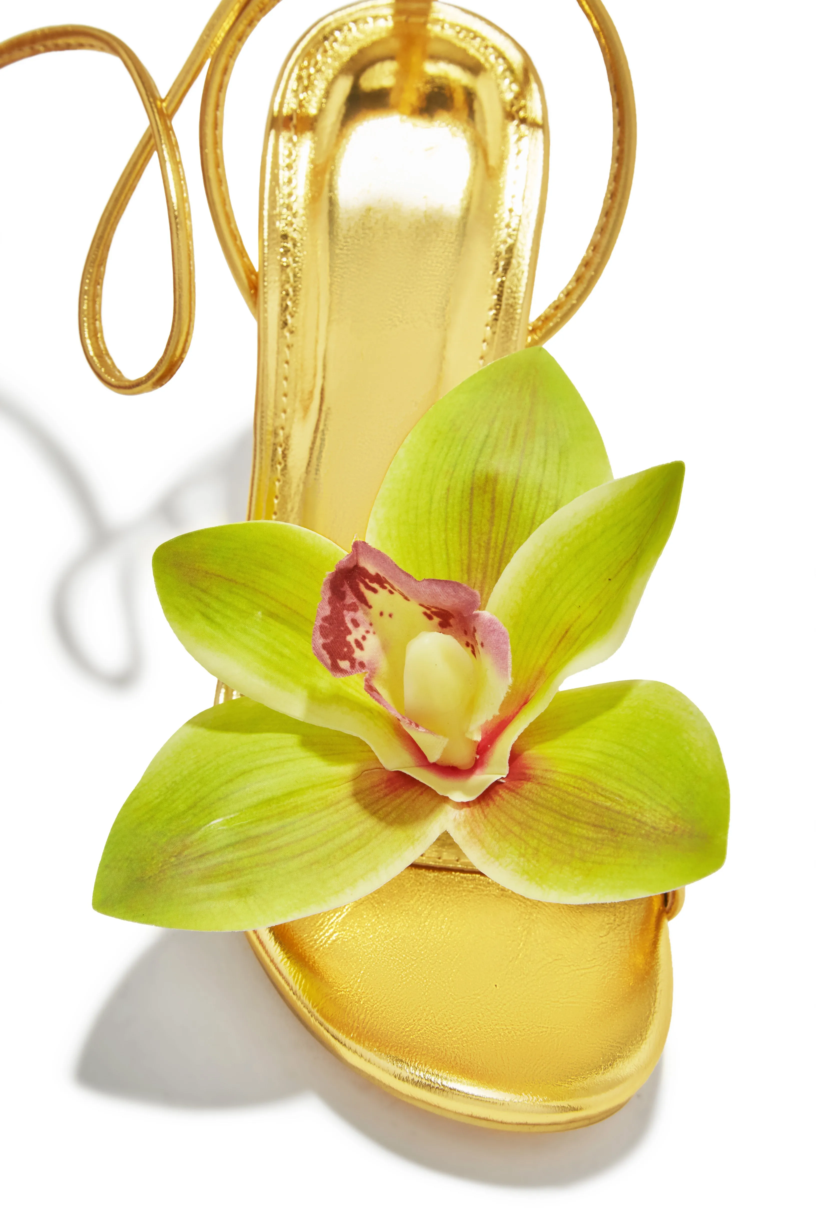 Vacay Getaway Lace Up Single Sole Heels - Gold sold by Miss Lola product image thumbnail 2