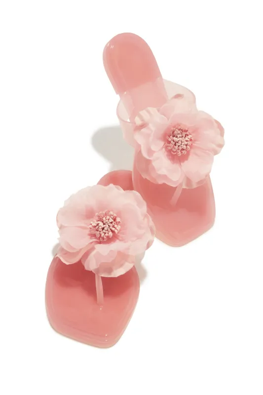 Ray Of Sunshine Slip On Jelly Sandals - Pink sold by Miss Lola