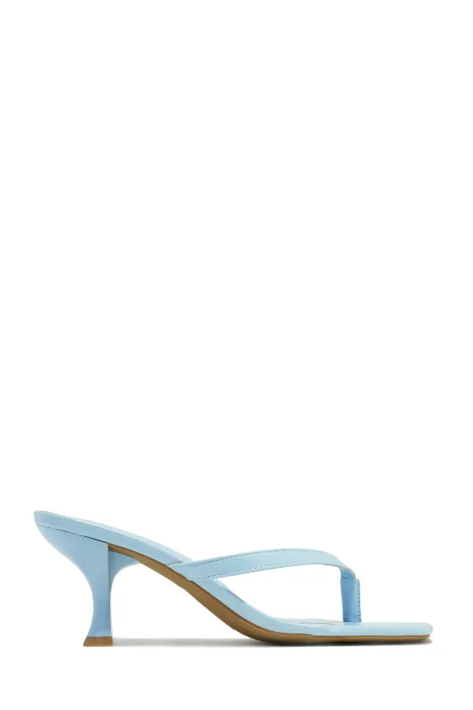 Karley Mid Heel Mules - Light Blue sold by Miss Lola