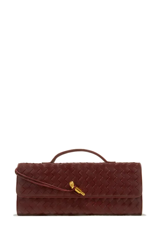 Nadia Crossbody Handbag - Burgundy sold by Miss Lola