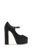 Bella Platform Block Heels - Black sold by Miss Lola
