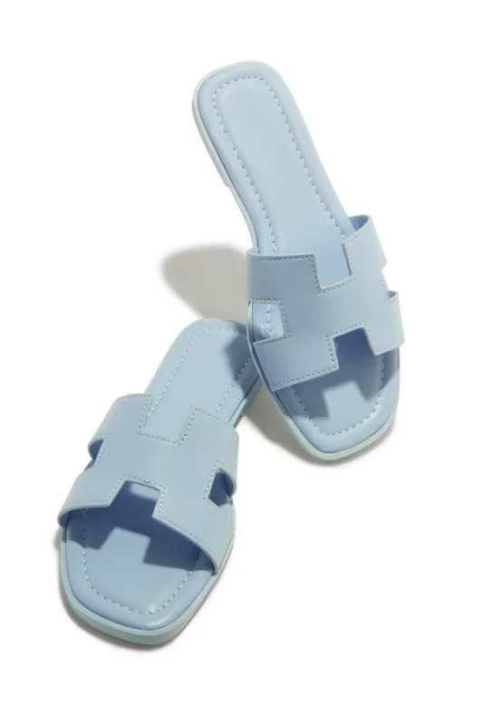 Biyanka Slip On Sandals - Light Blue sold by Miss Lola