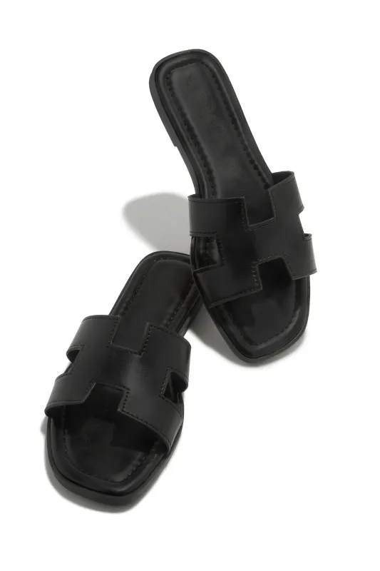 Biyanka Slip On Sandals - Black sold by Miss Lola