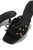 Lani Mid Heel Mules - Black sold by Miss Lola