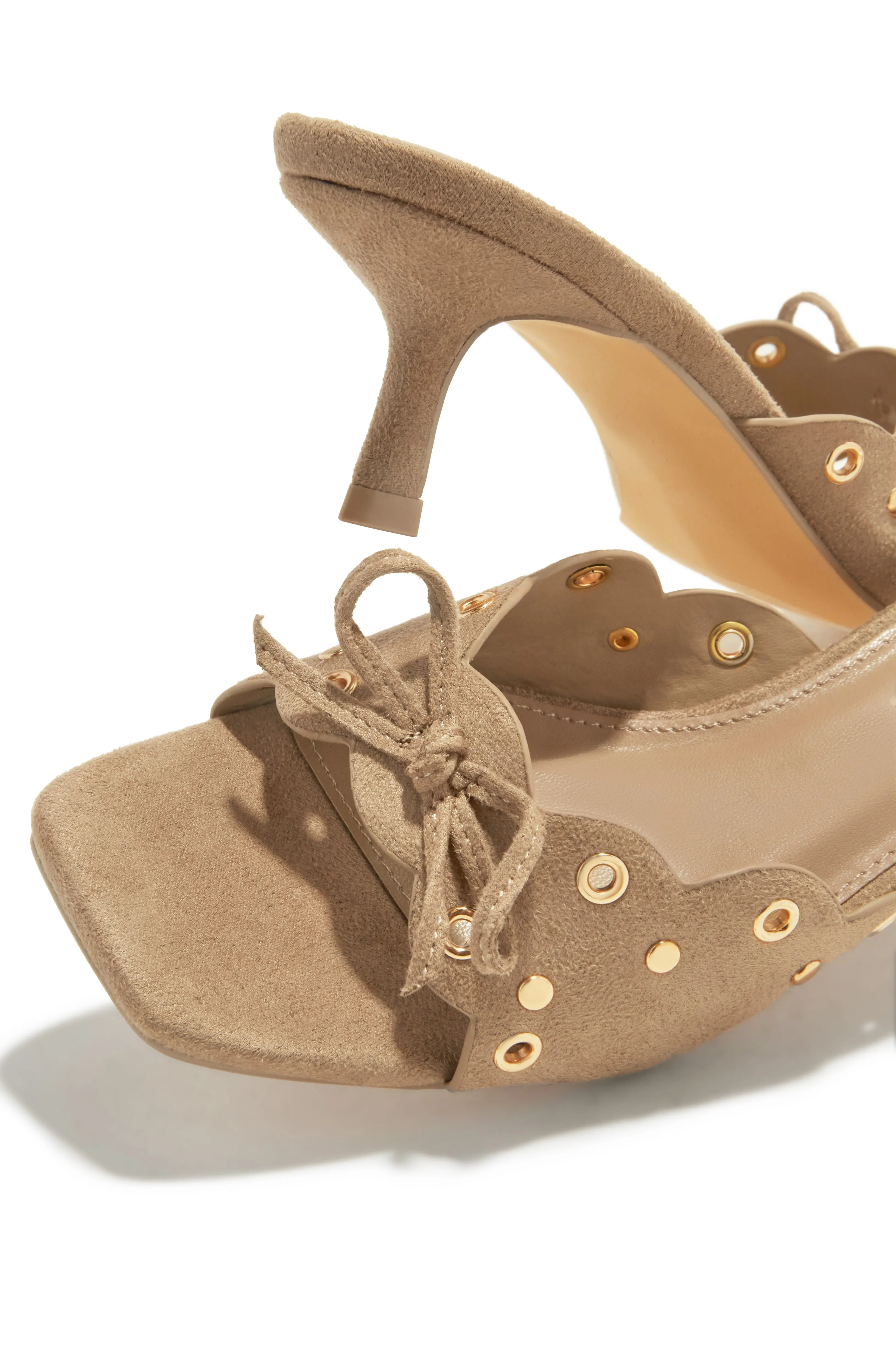 Lani Mid Heel Mules - Taupe sold by Miss Lola product image thumbnail 2