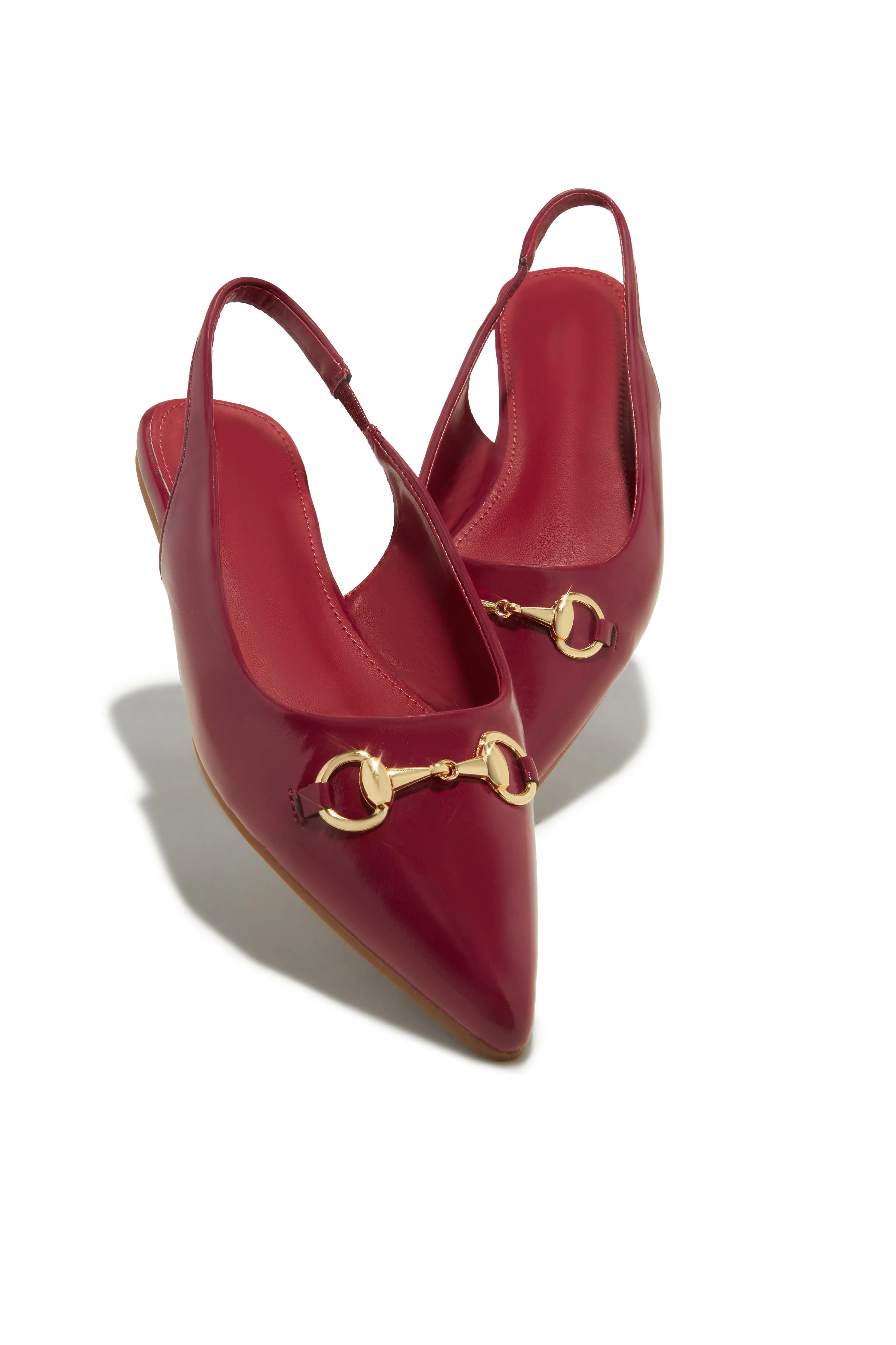 Boss Babe Pointed Toe Flat - Cherry sold by Miss Lola product image thumbnail 3