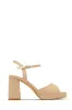 Claire Platform Block Heels - Nude sold by Miss Lola