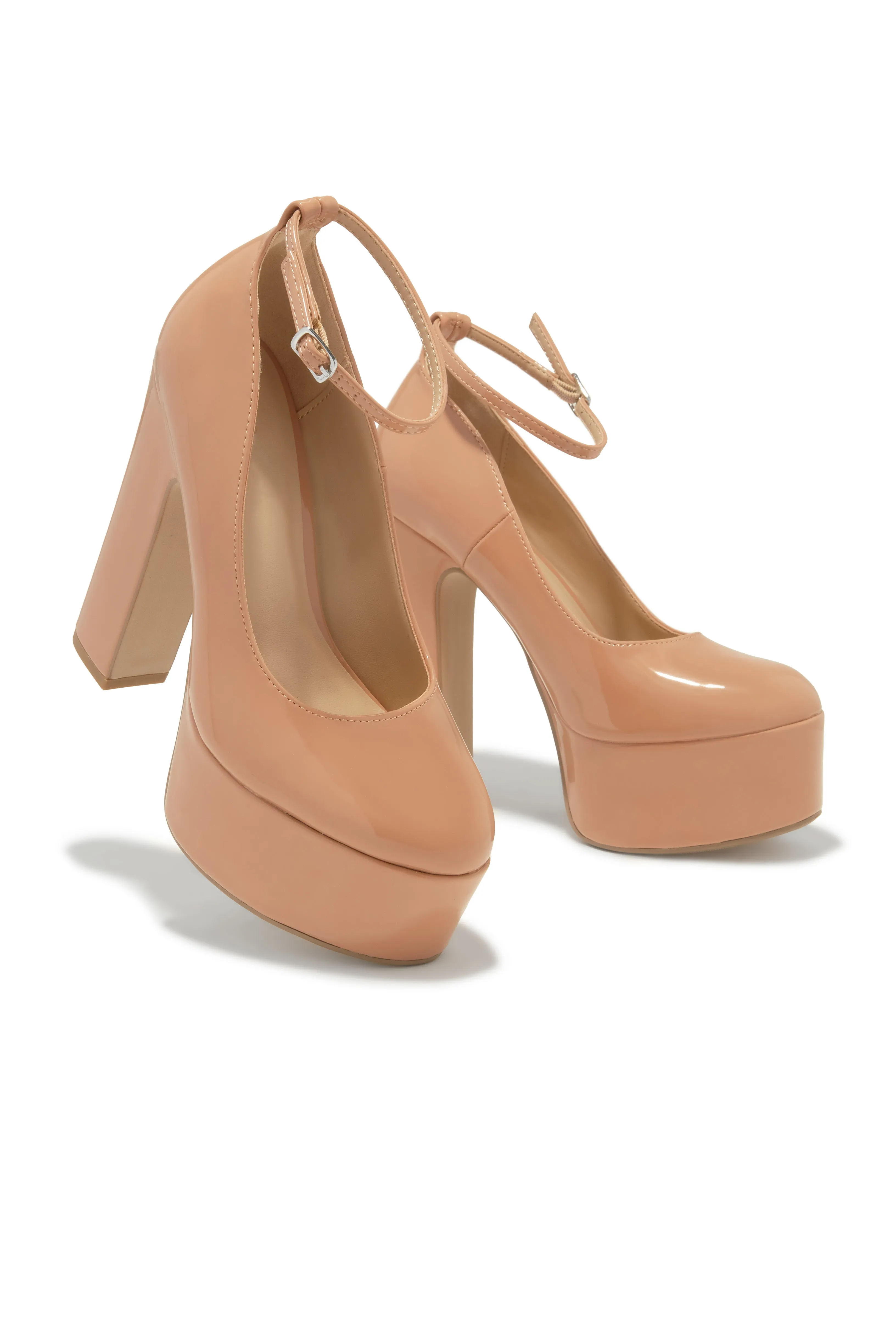Hanna Platform Block Heels - Nude sold by Miss Lola product image thumbnail 2