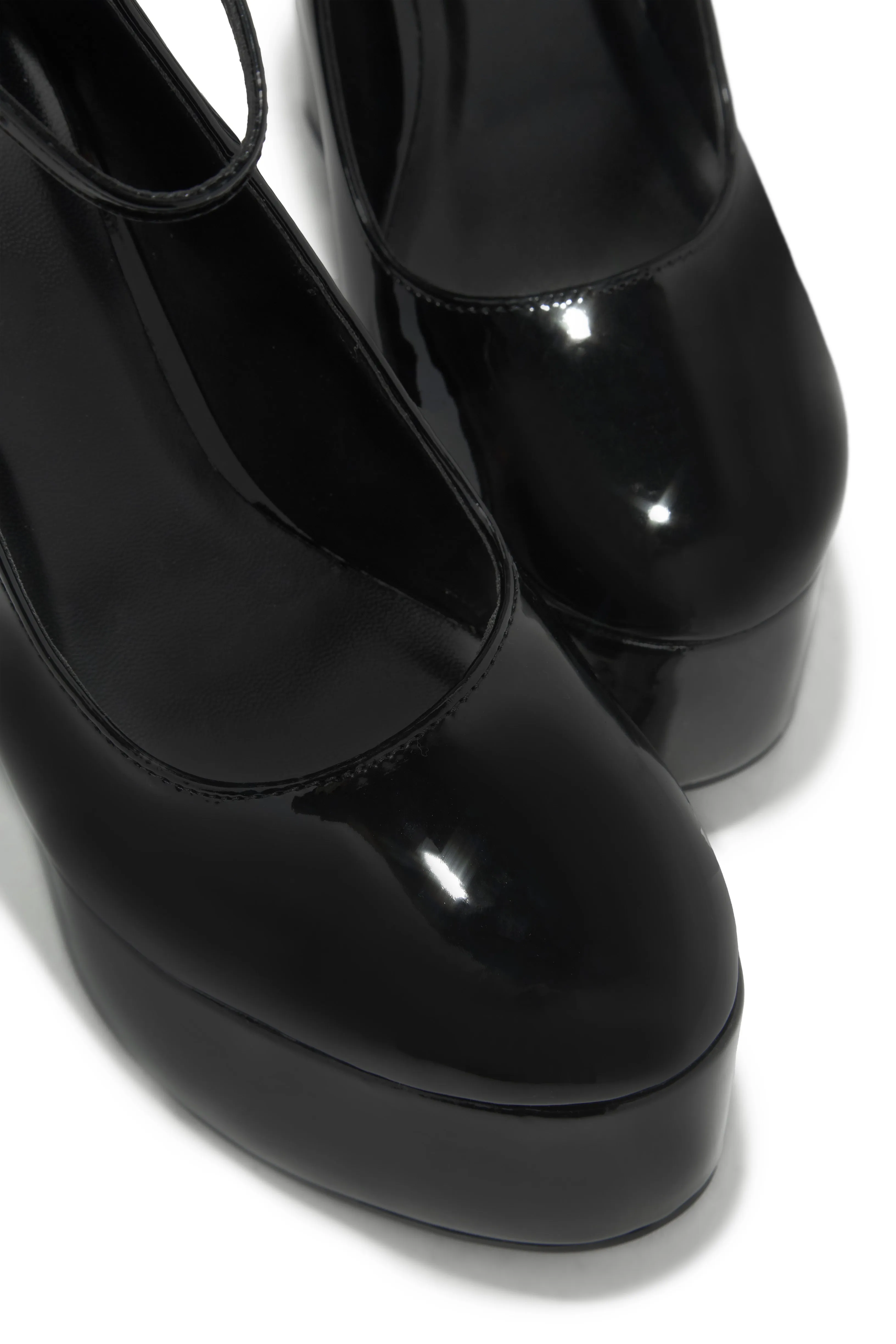 Hanna Platform Block Heels - Black sold by Miss Lola product image thumbnail 3