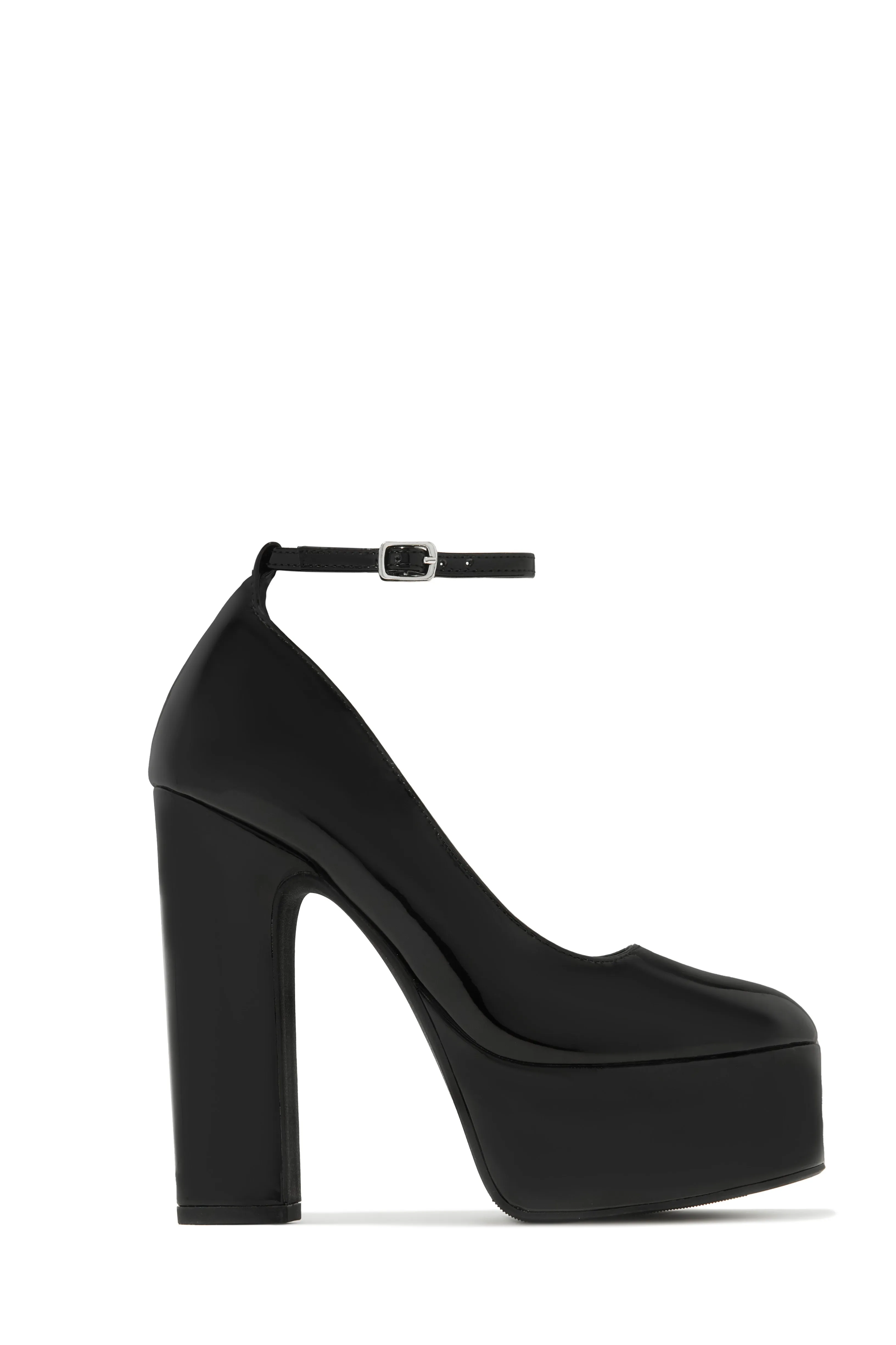 Hanna Platform Block Heels - Black sold by Miss Lola product image thumbnail 4