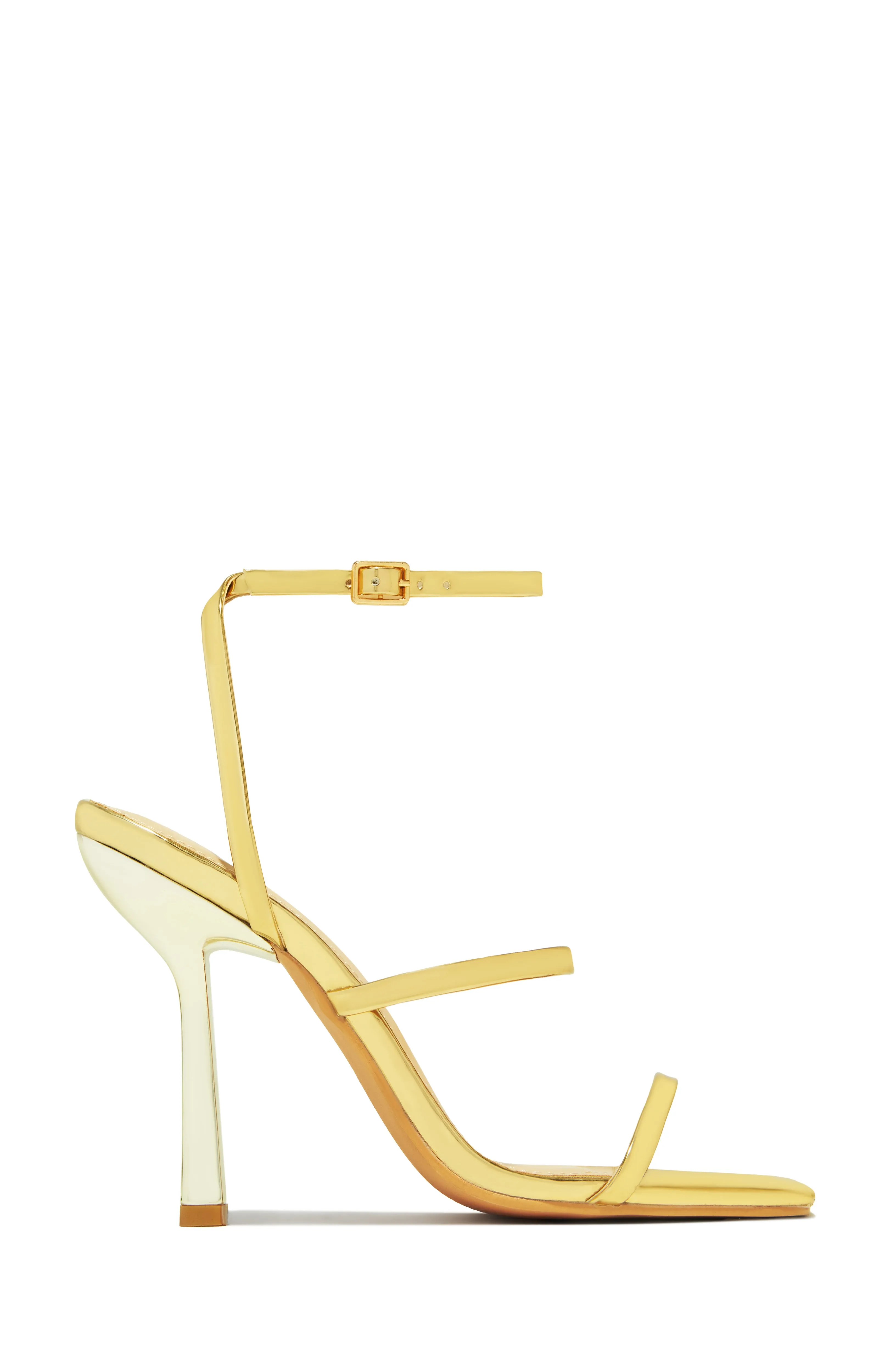 Jenny Single Sole High Heels - Gold sold by Miss Lola