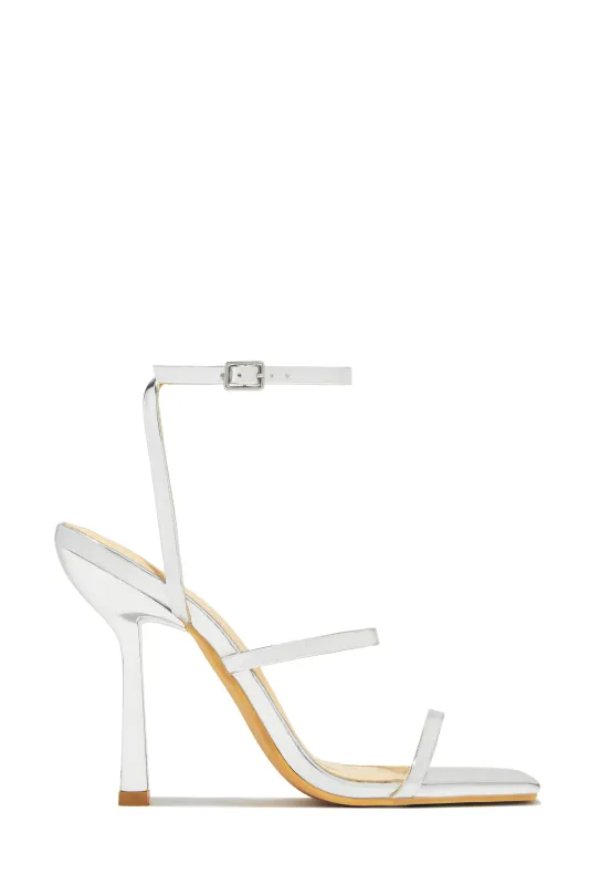 Jenny Single Sole High Heels - Silver sold by Miss Lola