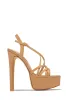 Jazari Platform Heels - Nude sold by Miss Lola