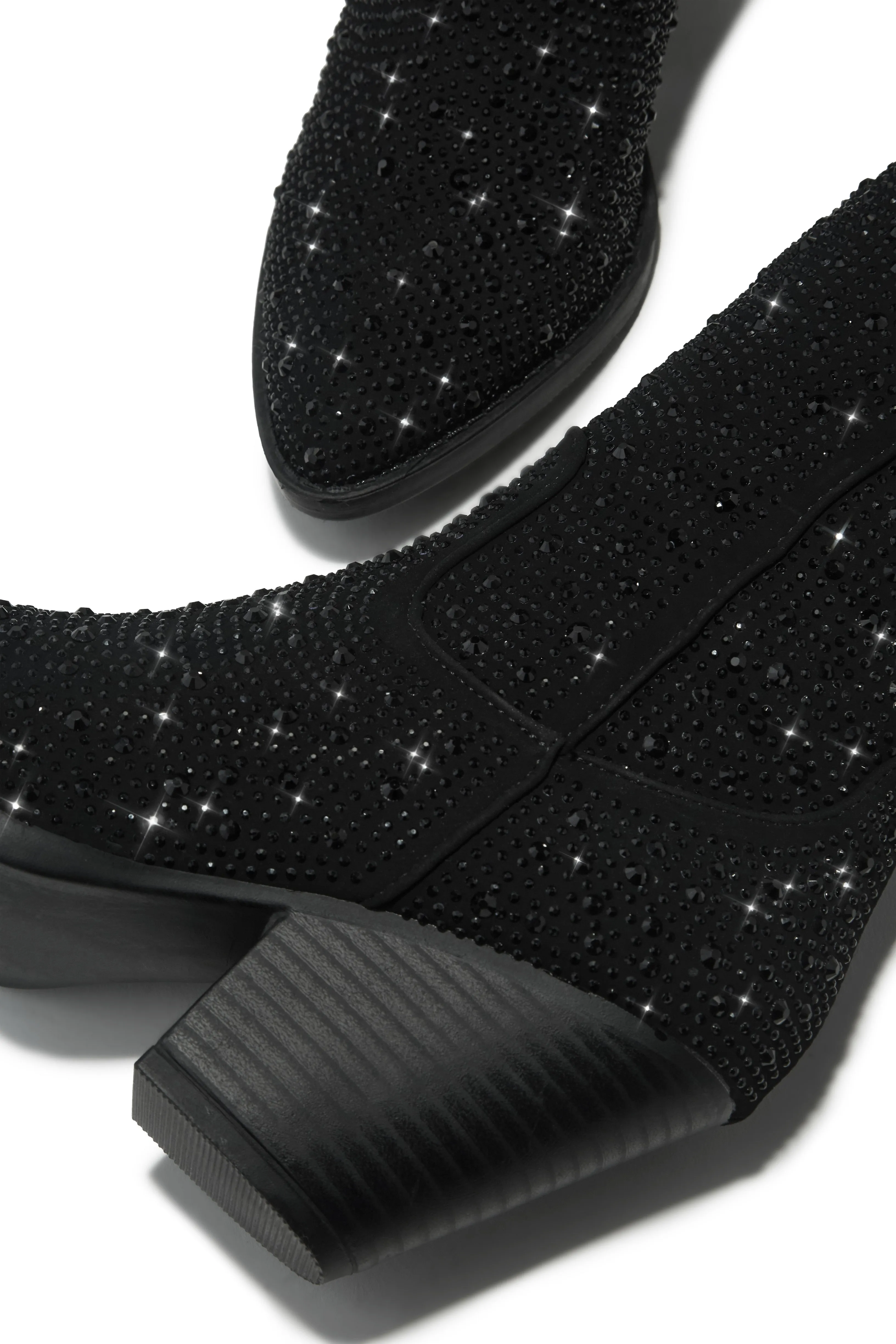 Nashville Nights Embellished Cowgirl Boots - Black sold by Miss Lola product image thumbnail 2