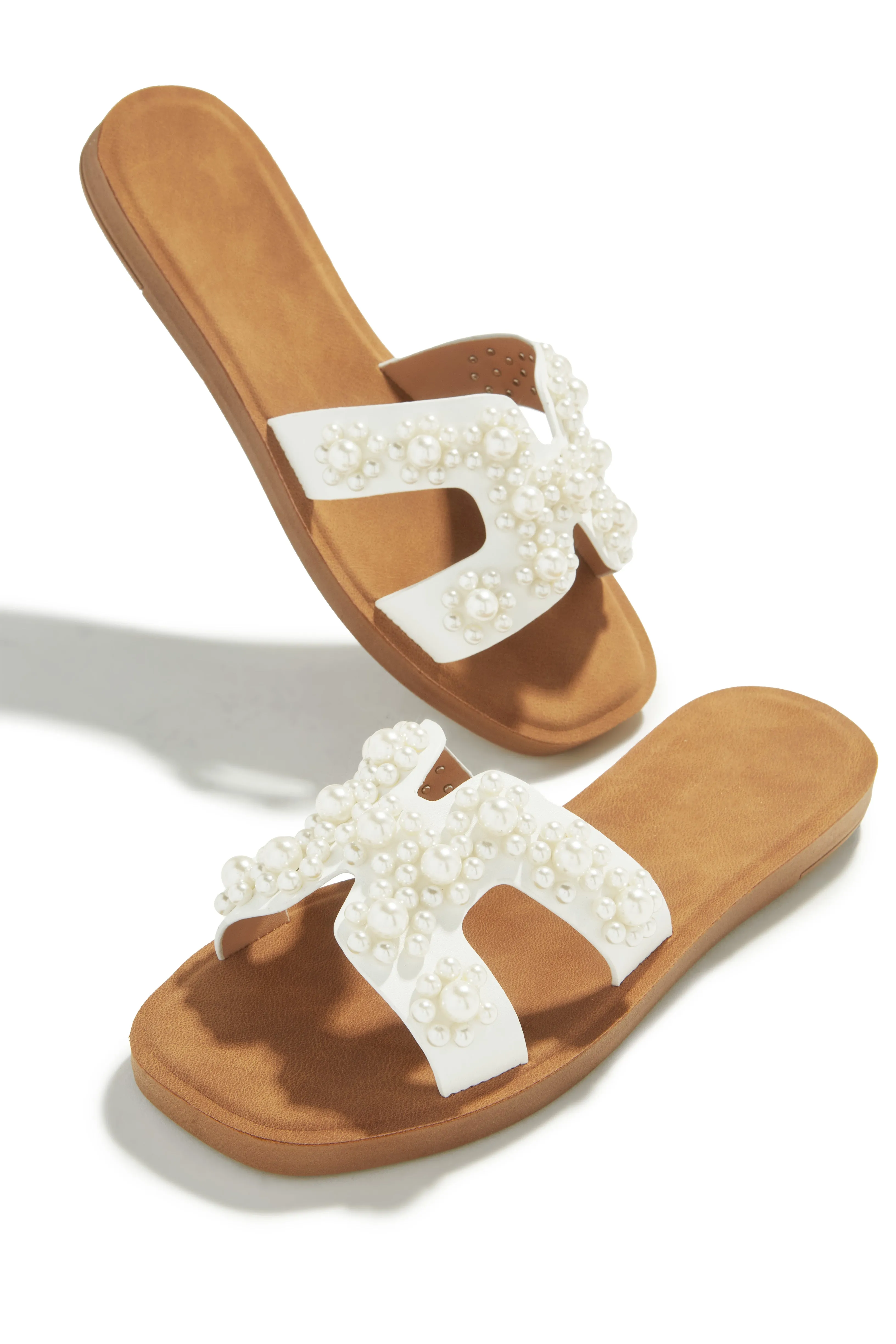 Palm Beach Slip In Sandals - White sold by Miss Lola product image thumbnail 4