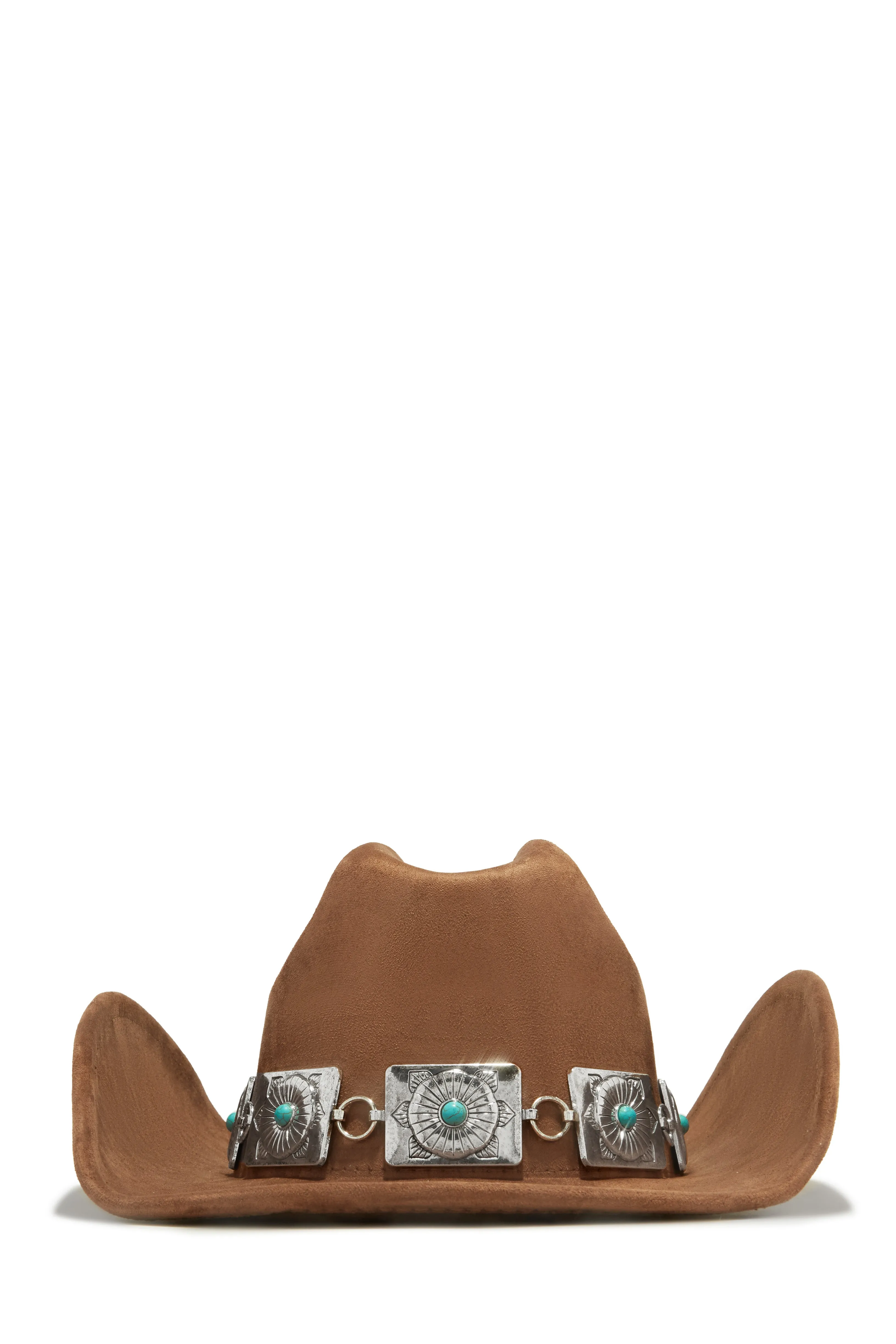 Yelayna Faux Suede Western Hat - Brown sold by Miss Lola product image thumbnail 5