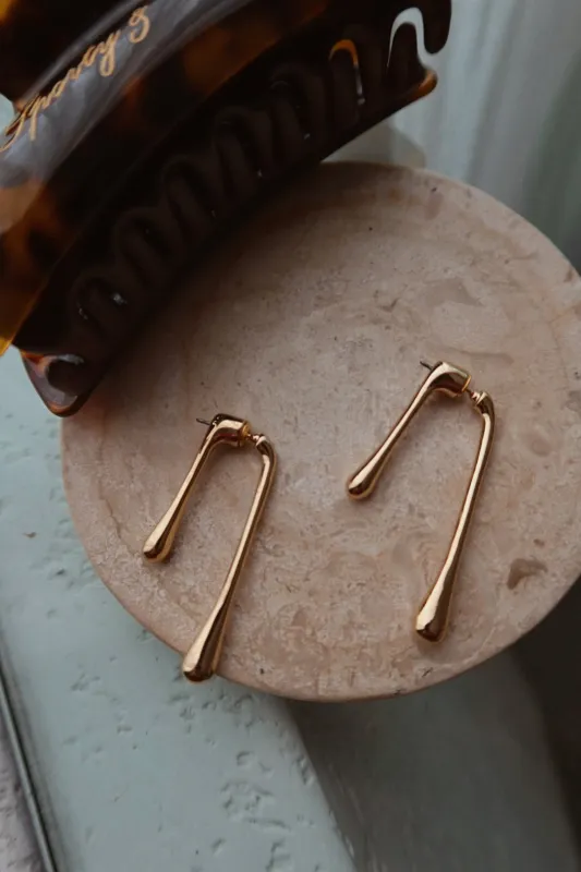 Nalina Abstract Statement Earring - Gold sold by Miss Lola