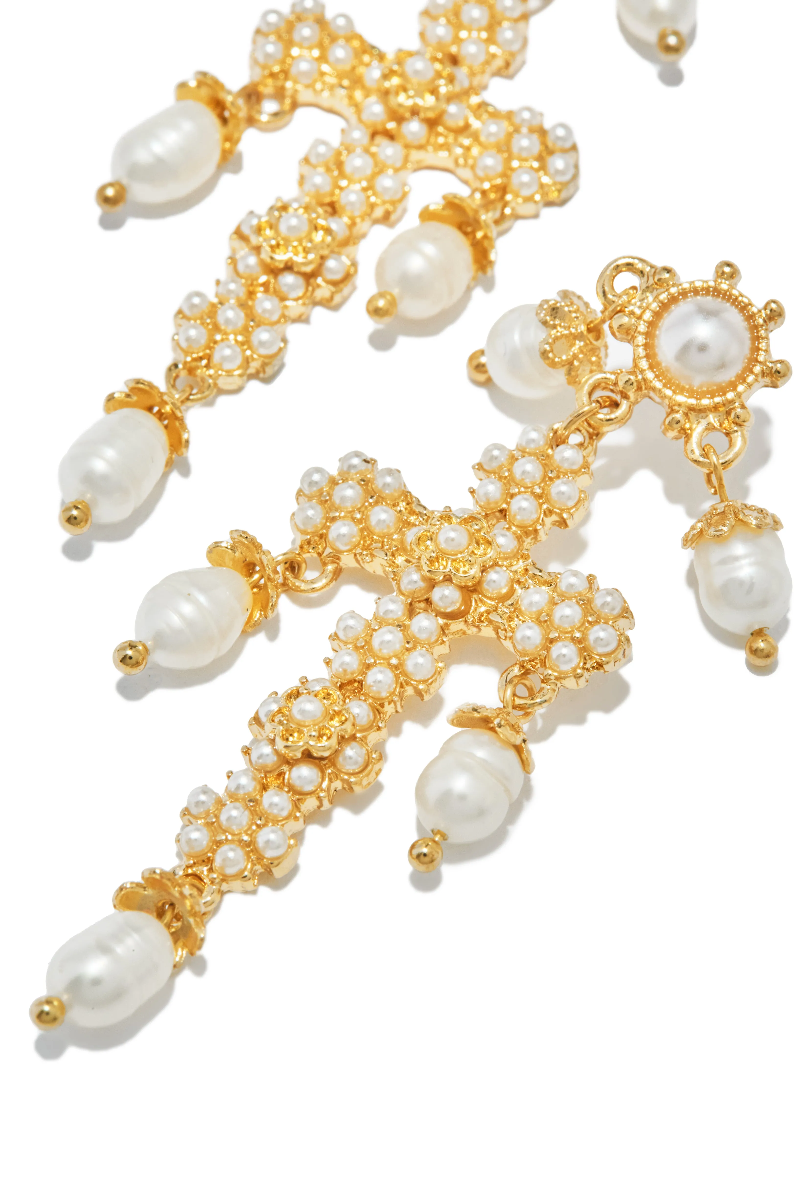 Aryna Dangle Cross Earring - Gold sold by Miss Lola product image thumbnail 2