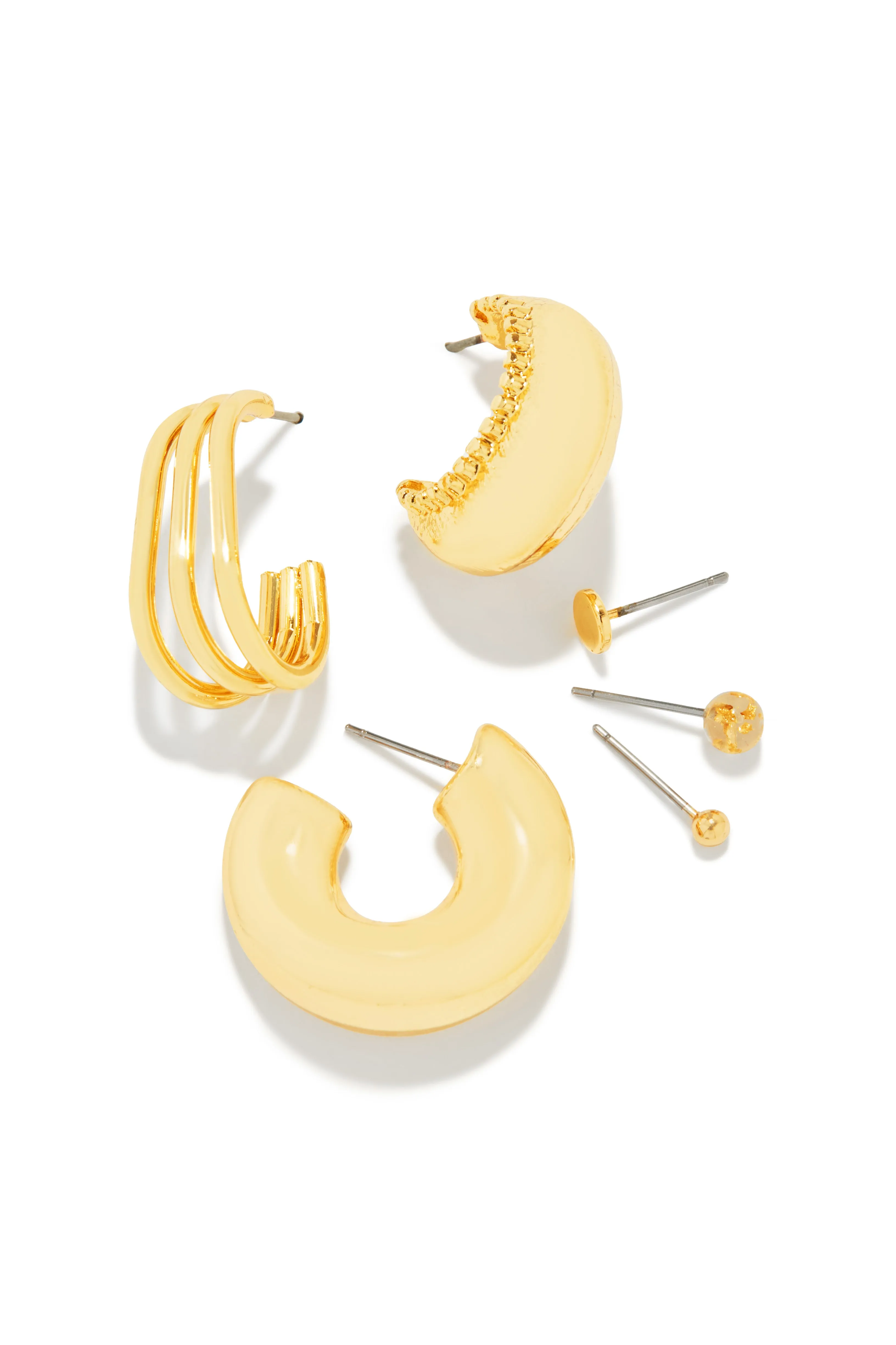 Ally Multi Earring Set - Gold sold by Miss Lola product image thumbnail 2