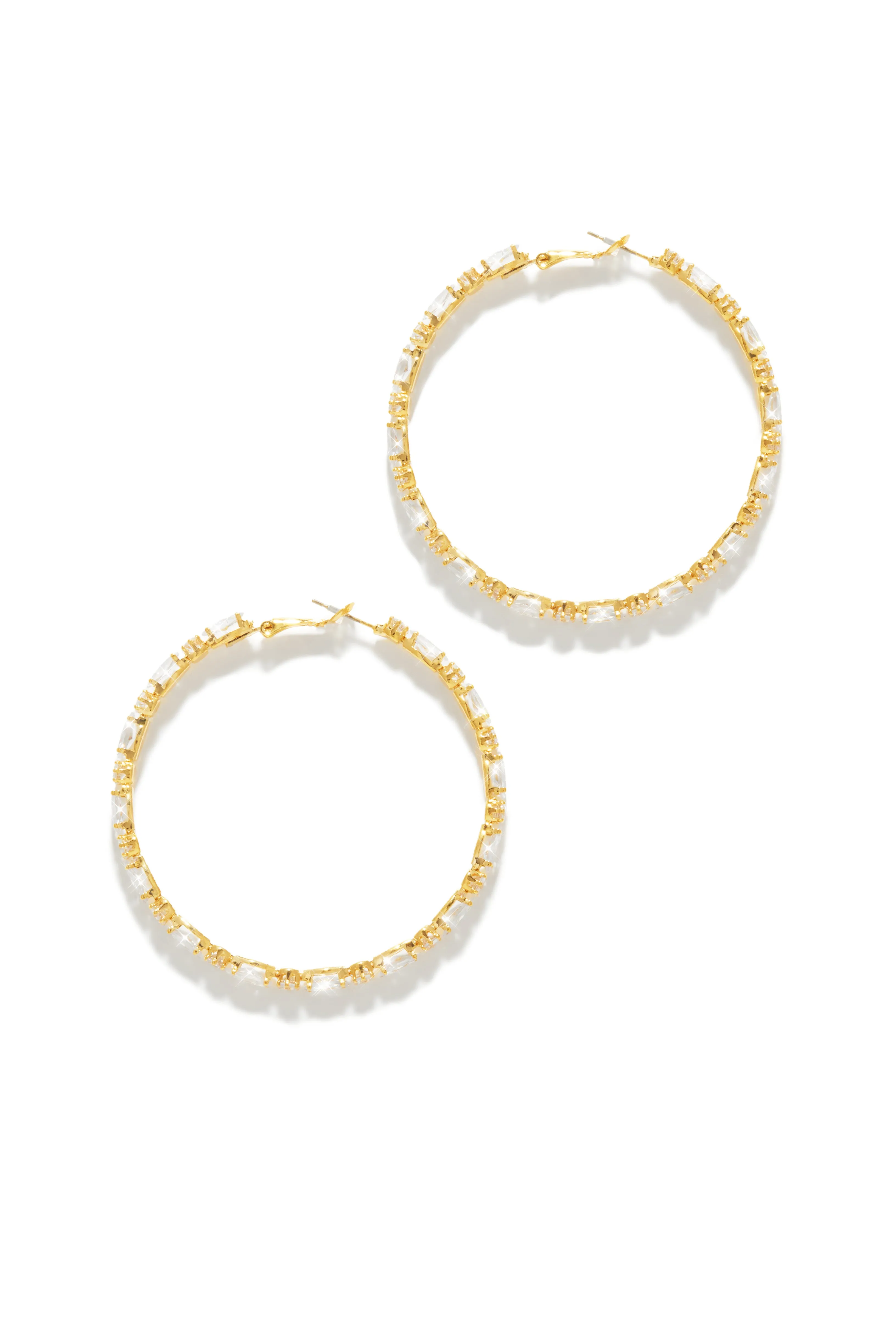 Elli Embellished Hoop Earring - Gold sold by Miss Lola product image thumbnail 3