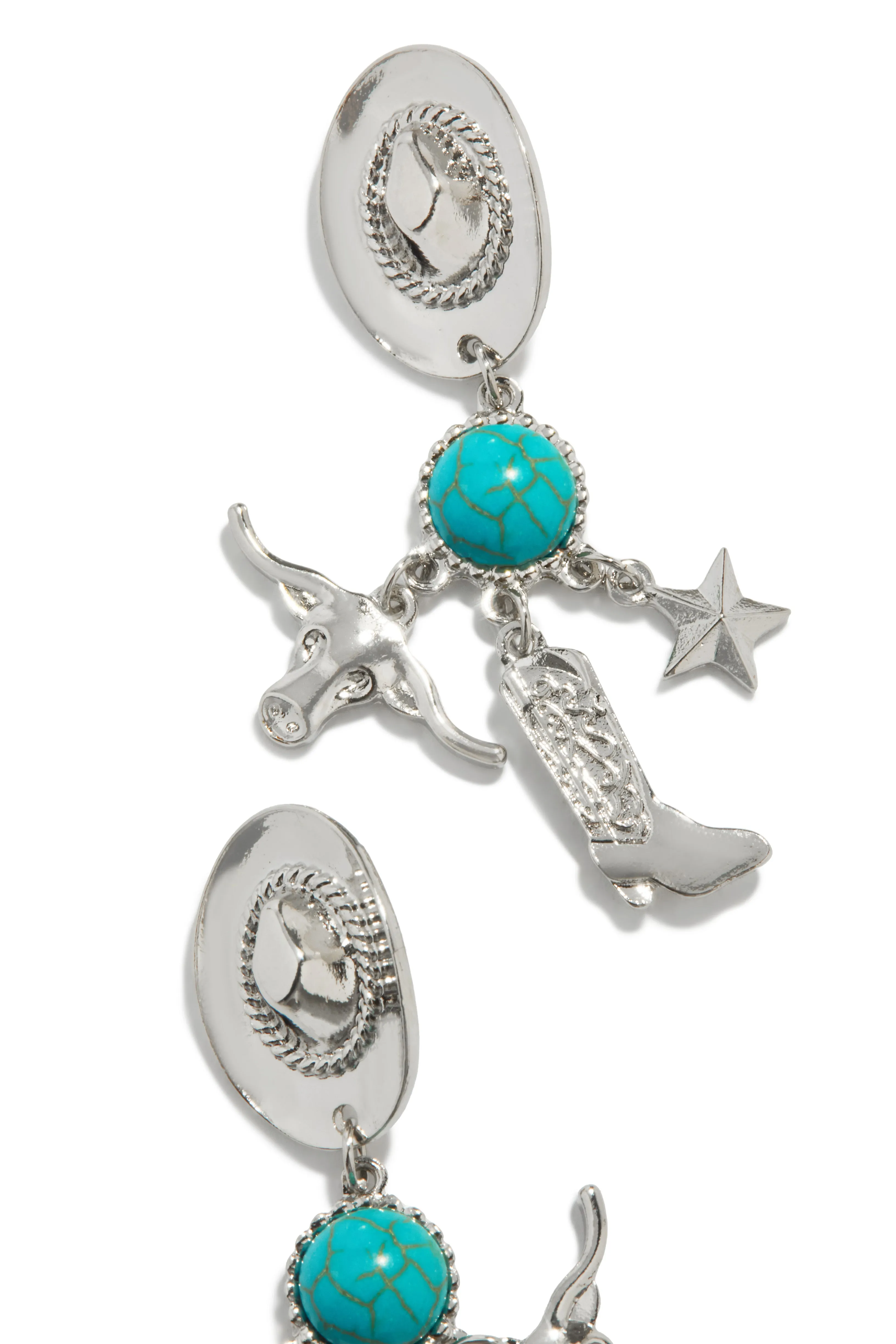 Rodeo Time Dangle Earring - Silver sold by Miss Lola product image thumbnail 2