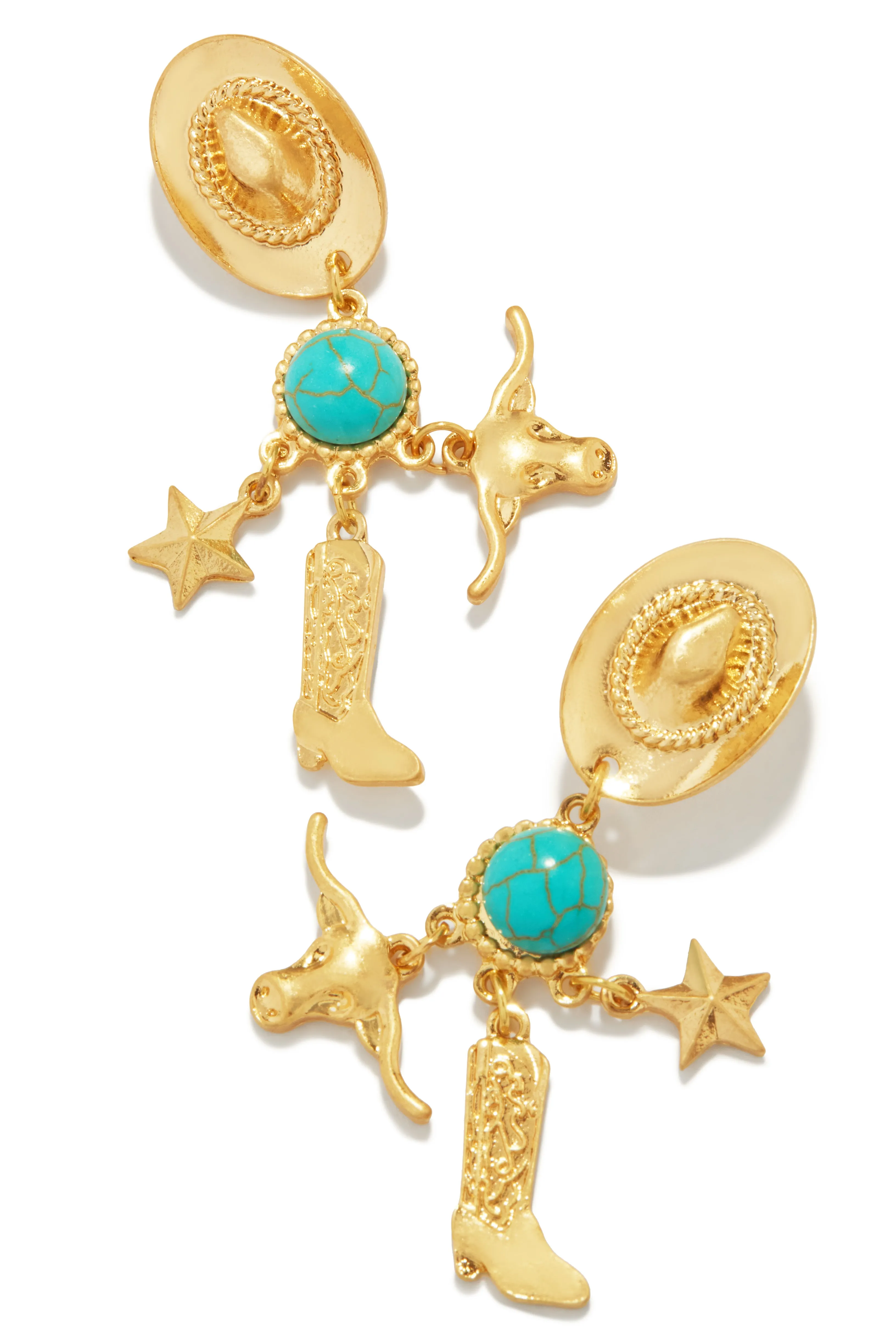 Rodeo Time Dangle Earring - Gold sold by Miss Lola product image thumbnail 2